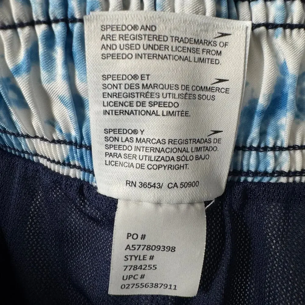 Speedo Blue Swim Trunks Men’s Medium Board Shorts Quick Dry Beach Swimwear